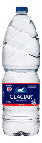 Agua mineral Glaciar  con gas   botella  1.5 L  