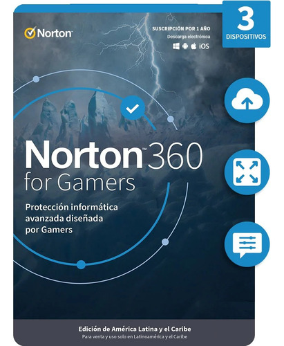 Antivirus Norton 360 Gamers Licencia 1 Año - 3 Dispositivos