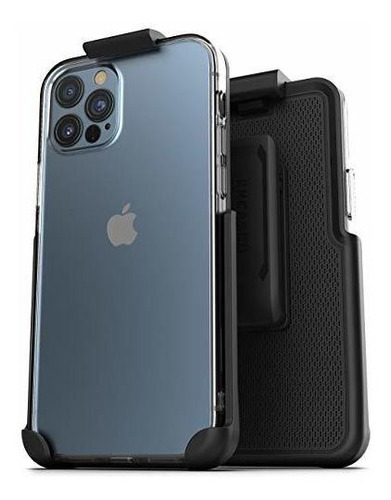 Funda Encased Para iPhone 12 Pro Max Transparente Con Clip