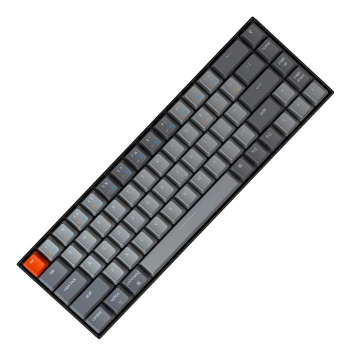 Imagen 2 de 2 de Teclado gamer bluetooth Keychron K6 QWERTY Gateron Brown inglés US color negro con luz RGB