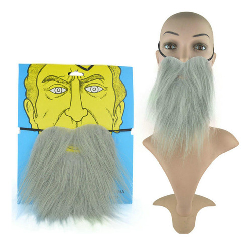 Conjunto De Barba Y Cabello, Accesorios Para Disfraz De Gris