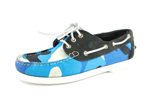 Zapatos Nauticos Mocasines Peskdores Blue Camo Bc00032