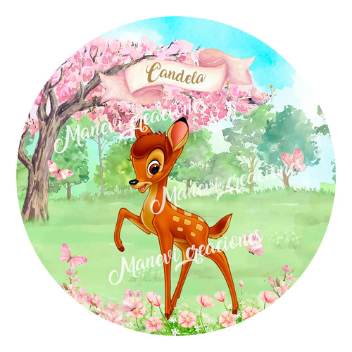 Banner Circular Imprimible Bambi Para Imprimir