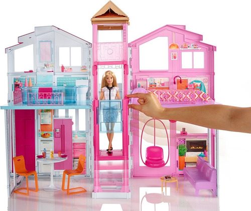 Casa Barbie Pink Passport 3-story Casa Muñecas Juguete Niñas