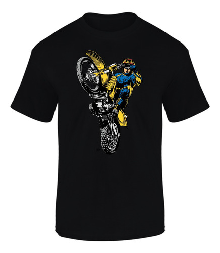 Camiseta Manga Corta Motocross Series Black M1