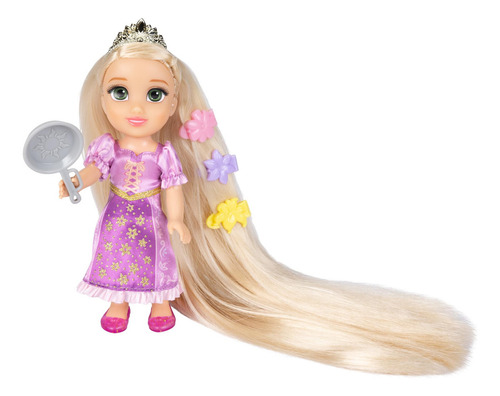 Muñeca Rapunzel Disney Princesa Pelo Largo Vestido Morado
