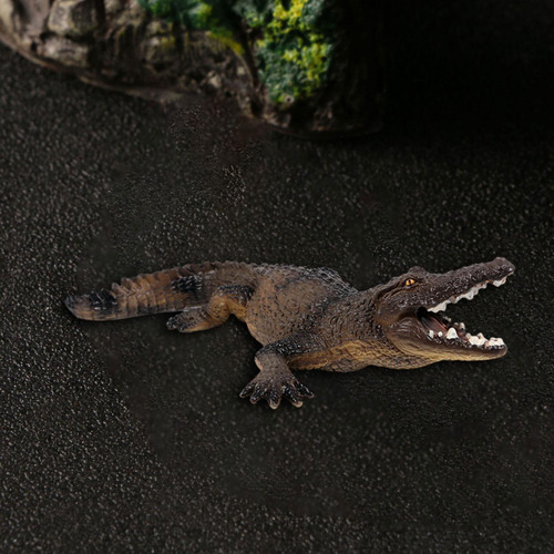 3 Simulación De Figuras De Animales De Cocodrilo, Marrón