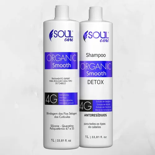 Escova Organica Sem Formol Mascara Capilar Antifrizz Kit 2l Soul Care Smooth Shampoo Antiresiduo 1l Selagem Organica Redutor Volume Brilho Maciez Fios Alinhados Tratamento Profissi