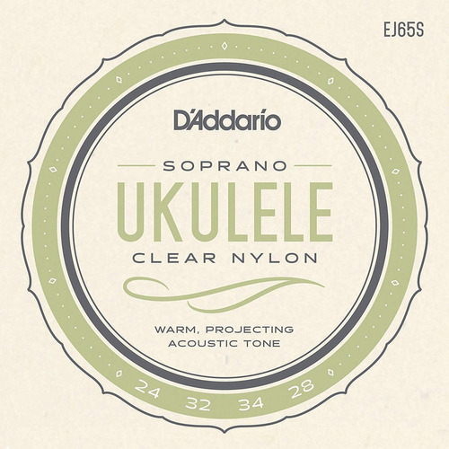 Cuerdas Para Ukulele / Ukelele Soprano Clear Nylon Ej65s
