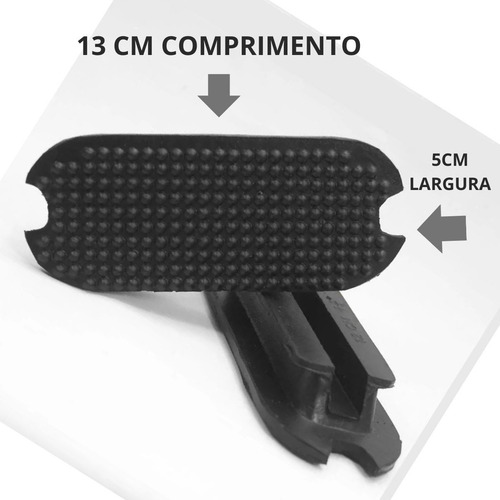Borracha De Estribo Para Sela Cavalo Montaria Instep Preta