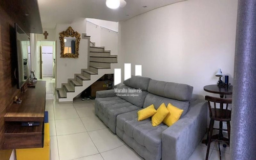 Imagem 5 de 13 de Lindo Sobrado Em Condomínio Fechado Residencial No Tude Bastos, Praia Grande Sp.