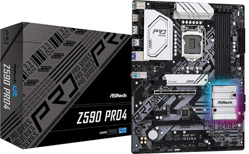 Placa Mãe Asrock Z590 Pro4 Intel Lga 1200 Ddr4 Cor Preto