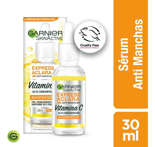 Serum Garnier Skin Active Express Aclara Antimanchas Vitamina C 30ml