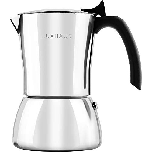 Cafetera Luxhaus Moka Pot - 3 Tazas - Acero Inoxidable - Esp