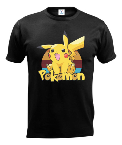Playera Pikachu Pokemon Anime D1