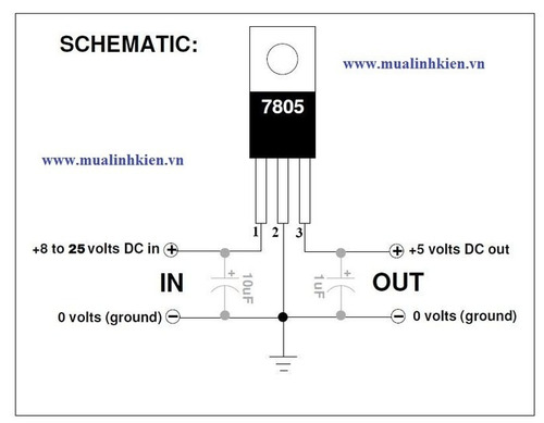 Imagen 4 de 5 de Lm7805 Regulador De Tension Fijo +5v 1a Original St X50uni