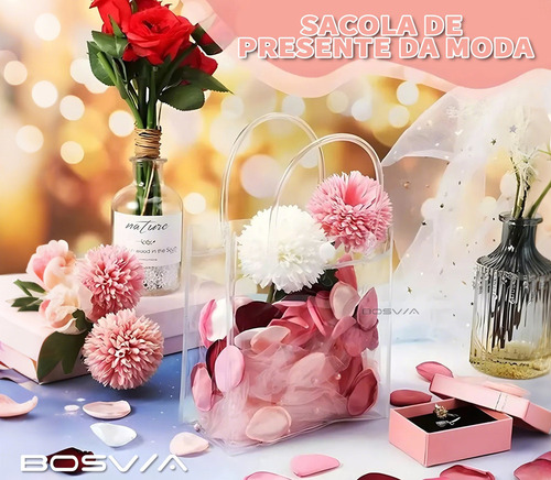 . 30 Bolsas De Regalo Con Asa Transparente Para
