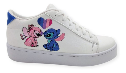 Tenis Stitch Corazón Bordados Unisex 