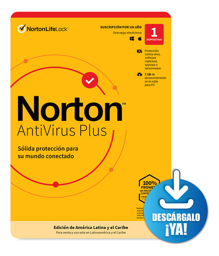 Antivirus Norton 360 Plus Licencia 12 Meses - 1 Dispositivo