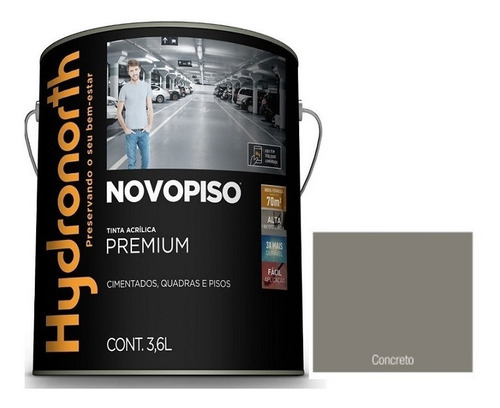 Tinta Acrílica Premium Novopiso Hydronorth 3,6lt - Cores Cor Azul