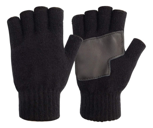 Maylisacc Guantes Sin Dedos De Punto Unisex Negros Para Invi