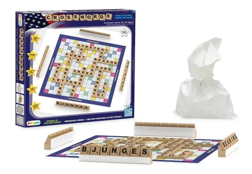 Scrabble Junior De Mattel – Juego De Mesa Con 2 Niveles, Pistas Con Imágenes Y Crucigramas Tradicionales, Incluye Pegatinas Para Personalizar, De 2 A 4 Jugadores, +6 Años