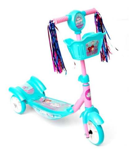 Patinete Infantil Com Led 3 Rodas - Unitoys 1575 Rosa