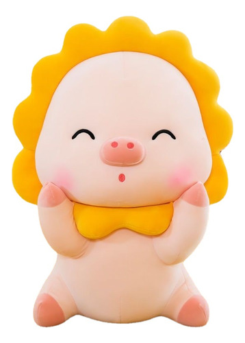 Peluche Cerdito Con Flor Felpa Suave Kawaii Ideal Regalo