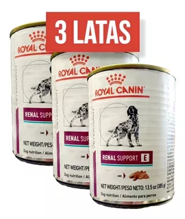 3 Latas Renal Support E Royal Canin 385g