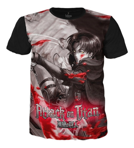 Camiseta  Anime Shingeki No Kyojin- Levi Para  Adulto