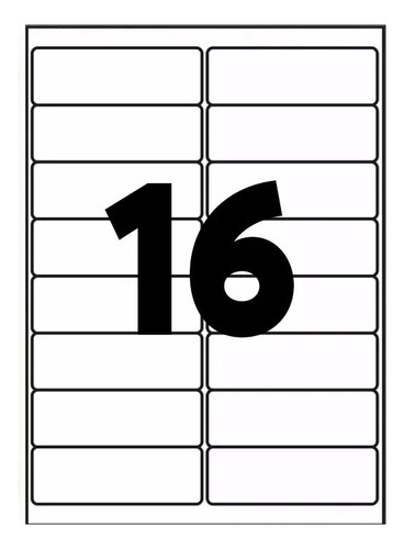 Etiqueta Adesiva A4 99,1mm X 34,0mm Caixa Com 100 Folhas Cor Branco Desenho Impresso Nenhum