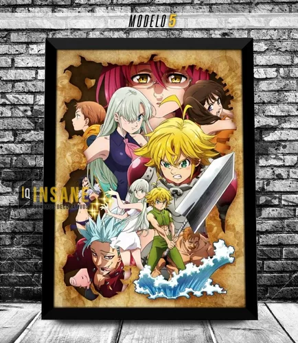 Quadro Com Moldura The Seven Deadly Sins 2 Season Nanatsu No