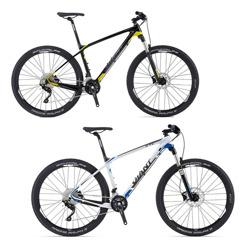 Bicicleta Mtb Aro 27,5 Giant Carbono Xtc Advanced 4 10v Cor Preto/amarelo