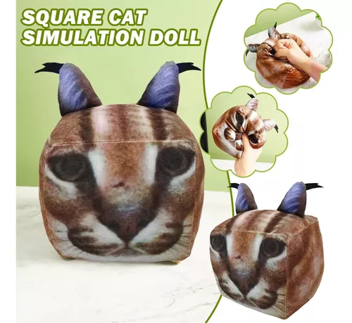 Roblox levanta uma simulação floppa cubo gato caracal pelúcia boneca