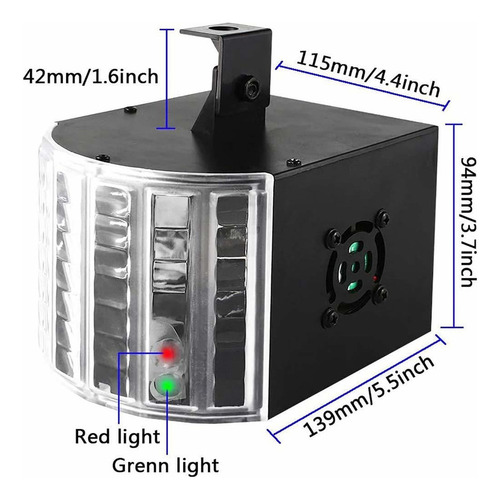 Proyector Laser Mini Spider Beam 8 Leds Osram 12w Rgbw Dmx