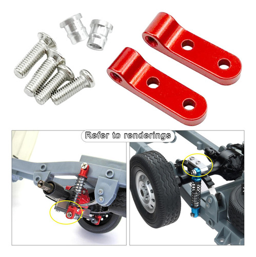 5 Pares De Soportes De Choque Traseros Para Wpl D12 D42 1/10