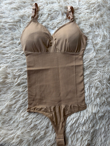 Body Mega Reductor Modelador Faja Abdominal Bretel Regulable Beige Xl/xxl Abarca Contorno De 90 A 120 Cm