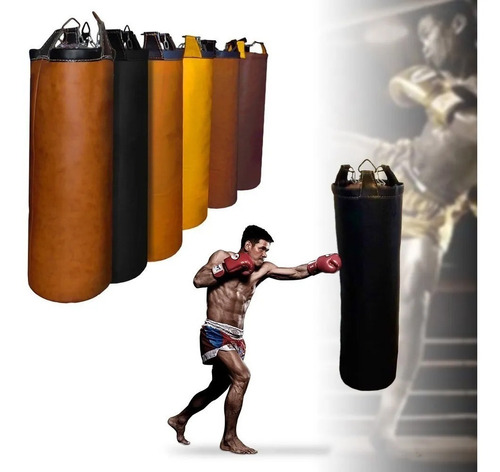 Puching Ball Pushing Bag Saco De Boxeo  Cuero 1,10 Mts