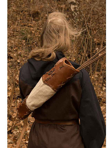 Acessório Medieval Archer Hunter Leather Flash Holder