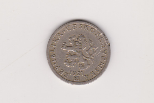 Moneda Checoslovaquia 20 Haleru Año 1921 Buena+