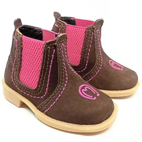 Bota couro hot sale infantil feminina
