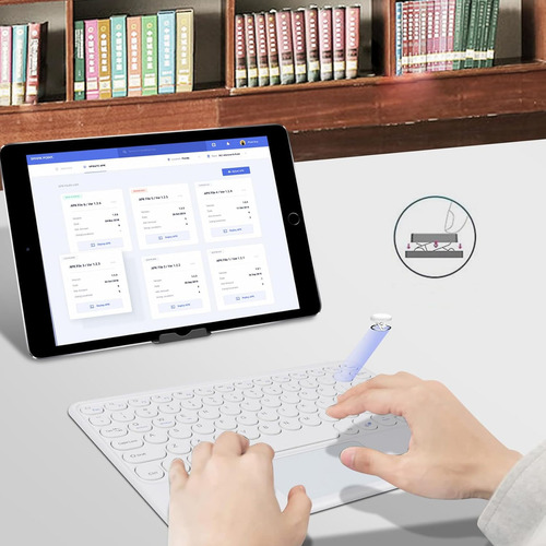 Teclado Inalambrico Bluetooth Touchpad Español Ñ Recargable