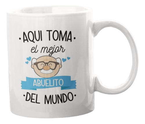 Taza Día De Los Abuelos Granpather Granmother Hermoso Diseño