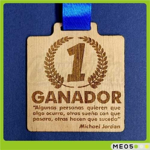 Medallas Deportivas De Madera Personalizadas (10 Unid)