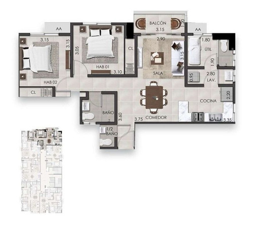 Apartamento De Venta En Evaristo Morales