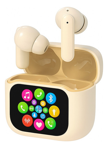 Auriculares By16 Bluetooth Led Táctil Envío Gratis Beige