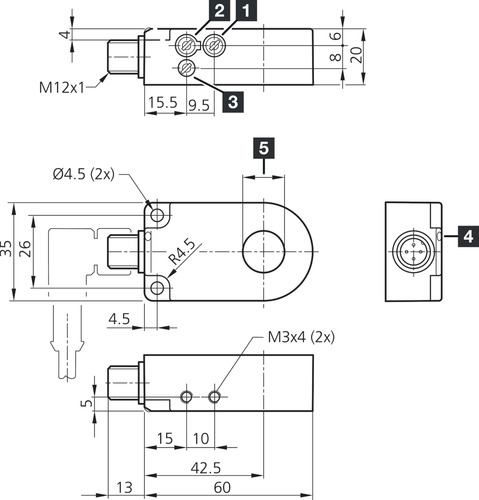 Sensor De Anel Ir 10 Psok-ibs Di-soric Pnp Rosca M12