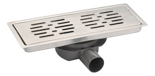 Pileta Ac Inox Rectangular 12x30 Trampa Pvc 40mm