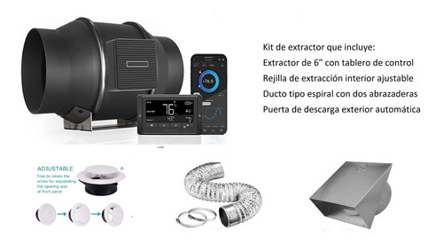 Kit Extractor De Aire Para Salas De Cine 6pulgadas