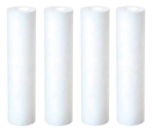 Kit 4 Filtro Refil Polipropileno Liso 9 3/4 1 5 10 20 Ou 50 Cor Branco